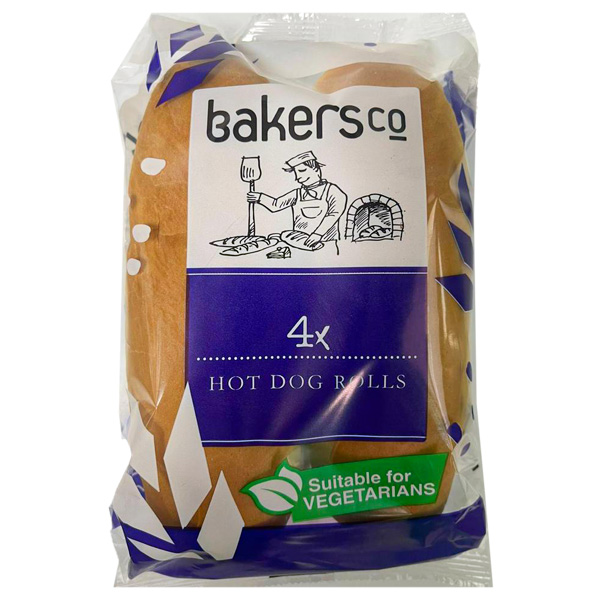 Bakersco Hot Dogs Rolls 4PK