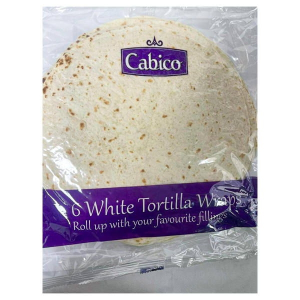 Cabico White Tortilla Wraps 6PK
