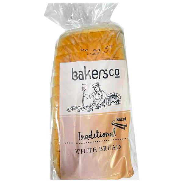 Bakersco White Bread 500G