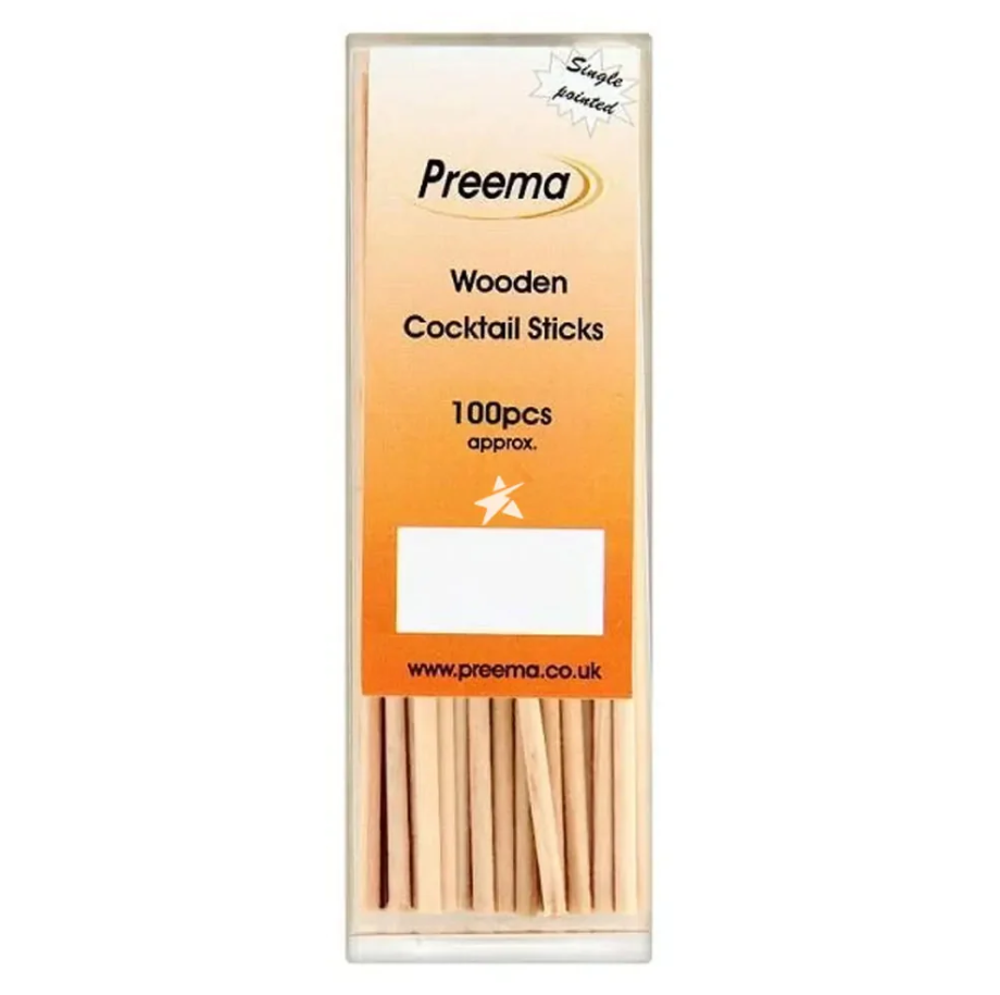 Preema Wooden Cocktail Sticks 100G